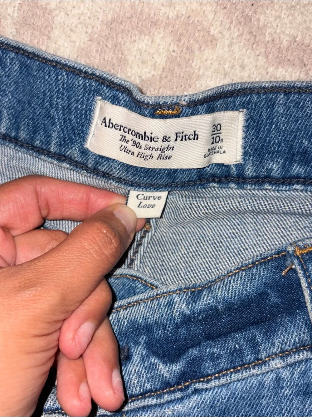 Abercrombie & Fitch curve love 90s straight ultra high rise jeans 10/30